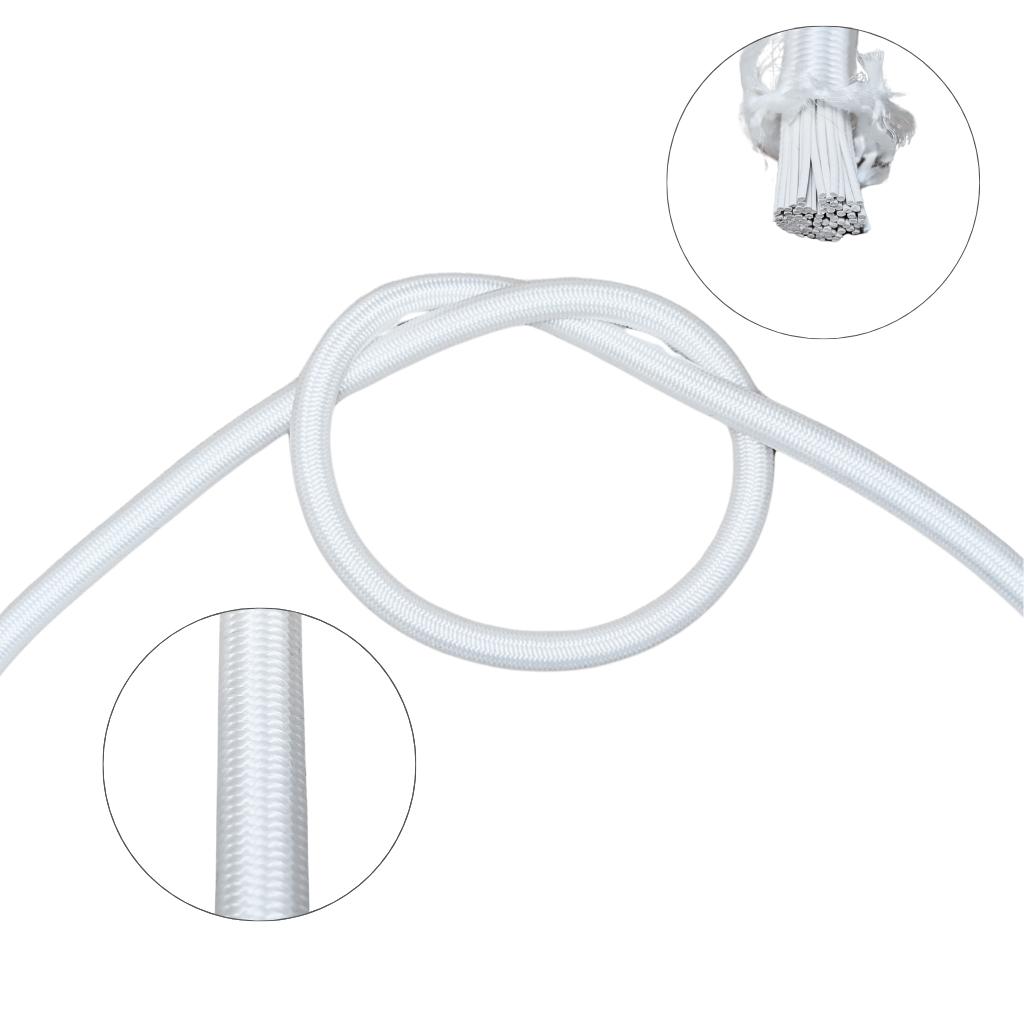 Cordón elástico trenzado 8mm blanco